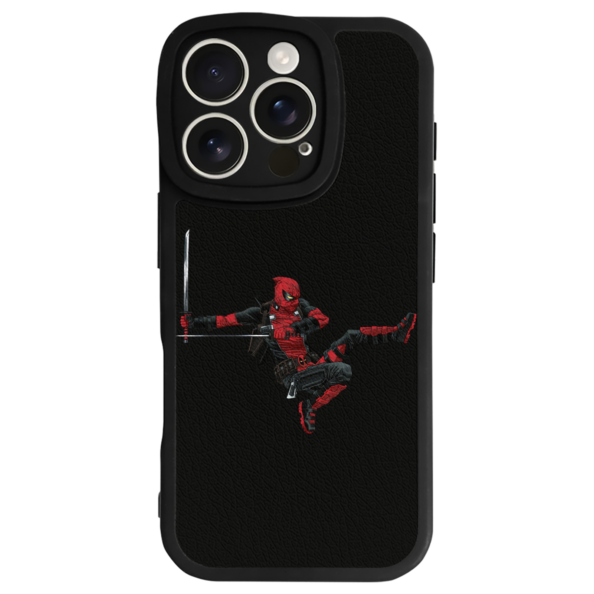 （画像用） Deadpool デッドプール 【iPhone 16シリーズ対応】シリコンスマホケース（レザー調） 材質：シリコン
